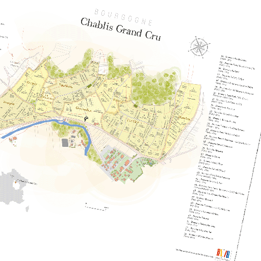 [S1018] LAURENT GOTTI Chablis Grand Cru Wine Map (FR)